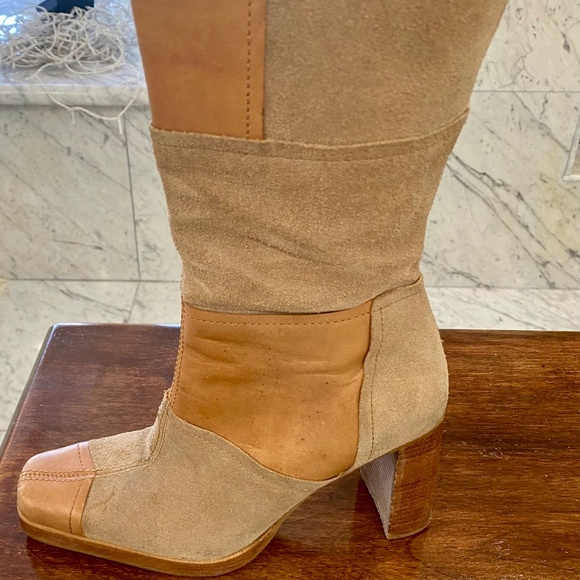 Candies patchwork suade boots size 6 - Picture 2 of 7